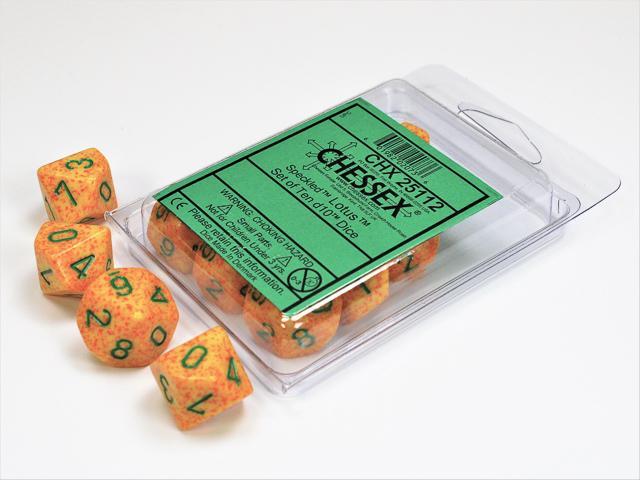 Chessex - Speckled Set Of Ten D10 Dice [Choose Color]