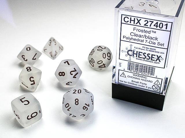 Chessex - Frosted Polyhedral 7-Die Set [Choose Color]