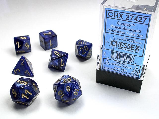 Chessex - Scarab Polyhedral 7-Die Set [Choose A Color]