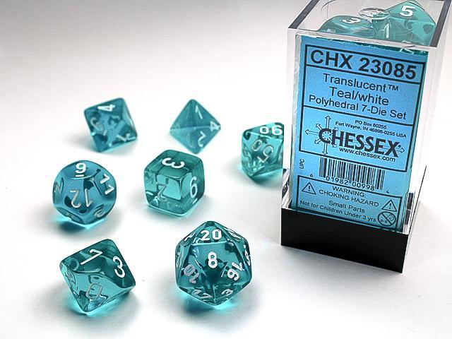 Chessex - Translucent Polyhedral 7-Die Set [Choose Color]