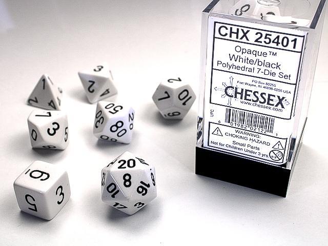 Chessex - Opaque Polyhedral 7-Die Set [Choose A Color]