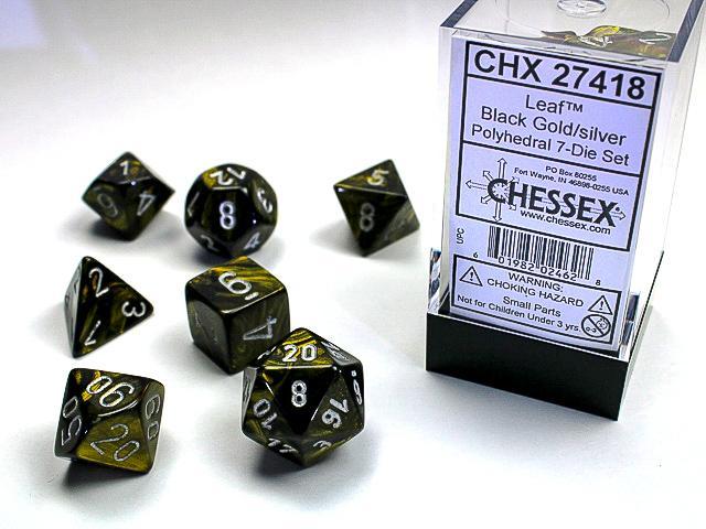 Chessex - Leaf Polyhedral 7-Die Set [Choose A Color]