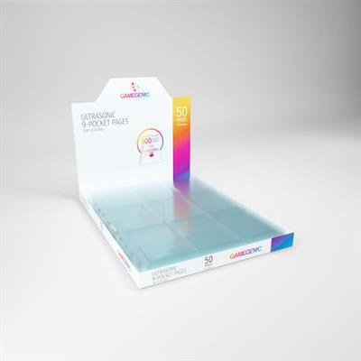 Gamegenic - 50 Clear Ultrasonic 9-Pocket Pages Top Loading