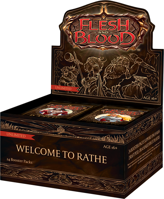 Flesh and Blood TCG: Welcome To Rathe 24-Booster Pack Display (Unlimited Edition)