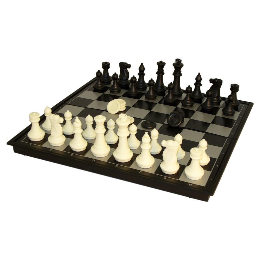 Chess Magnetic & Non-Magnetic Checkers 14" Folding