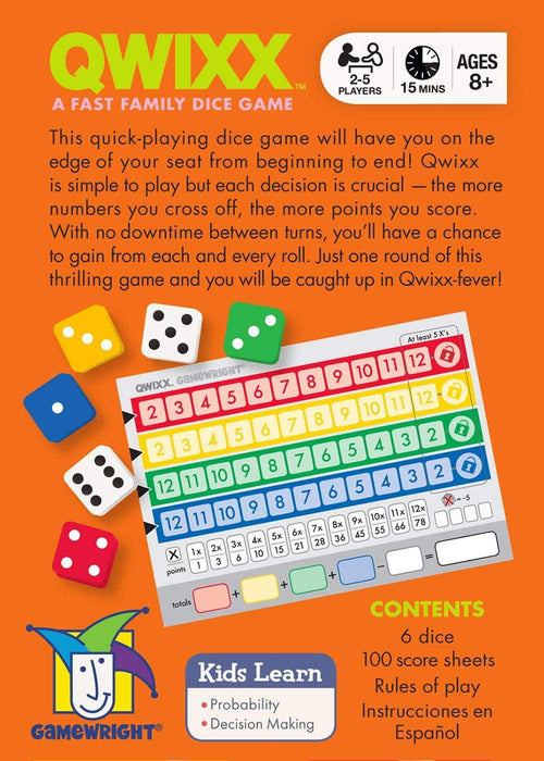 Qwixx Dice Game