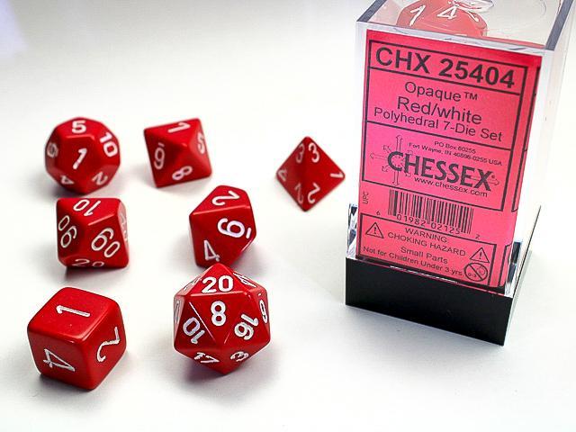 Chessex - Opaque Polyhedral 7-Die Set [Choose A Color]