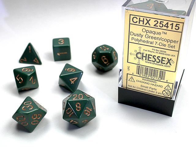 Chessex - Opaque Polyhedral 7-Die Set [Choose A Color]