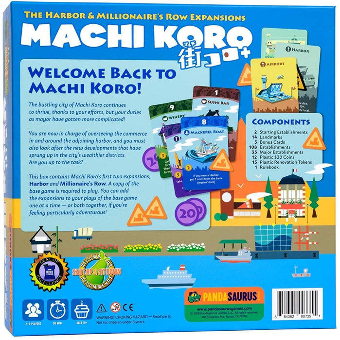 Machi Koro: 5th Anniversary Edition: The Harbor & Millionaire's Row Expansions