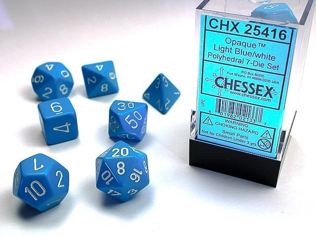 Chessex - Opaque Polyhedral 7-Die Set [Choose A Color]