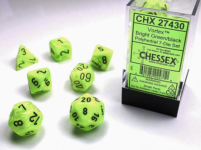Chessex - Vortex Polyhedral 7-Die Set [Choose Color]