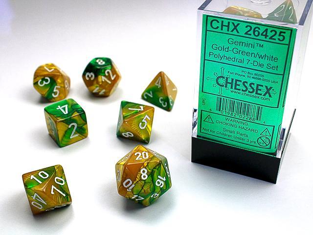 Chessex - Gemini Polyhedral 7-Die Set [Choose A Color]