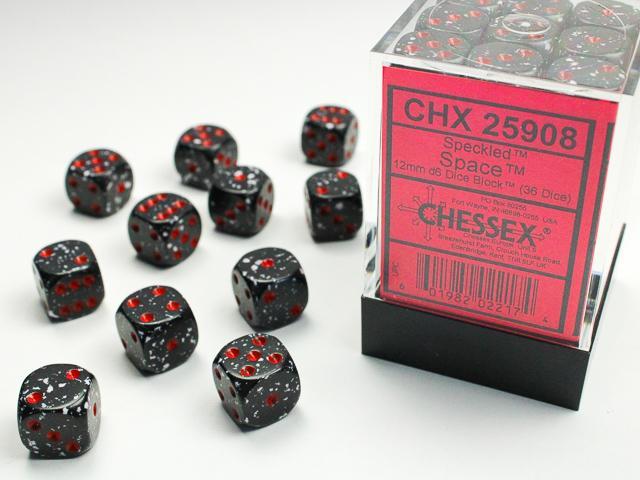 Chessex - Speckled 12mm D6 (36 Dice) [Choose A Color]