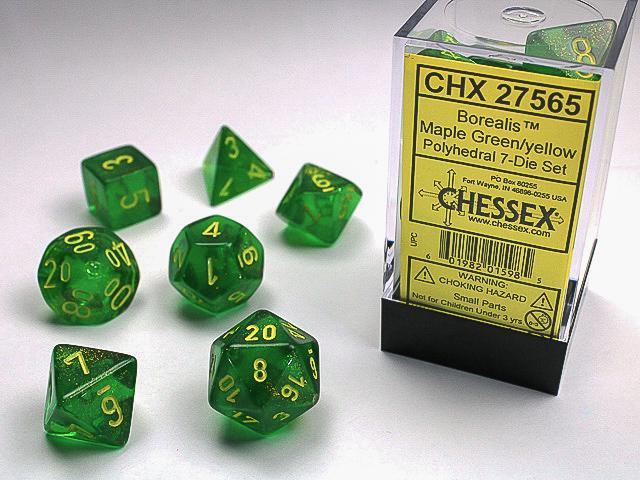 Chessex - Borealis Polyhedral 7-Die Set [Choose A Color]