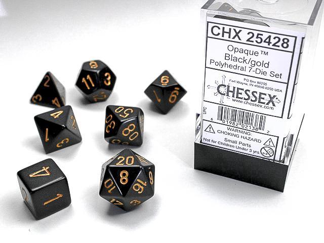 Chessex - Opaque Polyhedral 7-Die Set [Choose A Color]