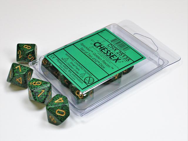 Chessex - Speckled Set Of Ten D10 Dice [Choose Color]