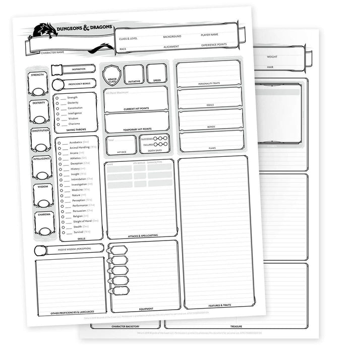 Dungeons & Dragons: Character Sheets