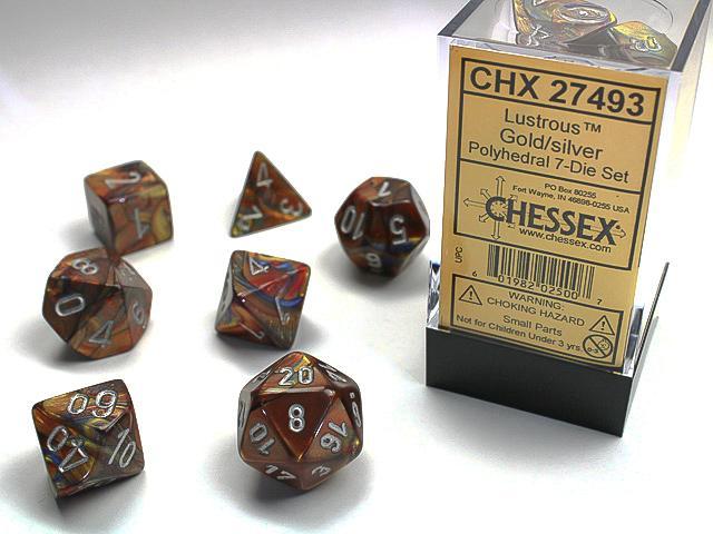 Chessex - Lustrous Polyhedral 7-Die Set [Choose A Color]
