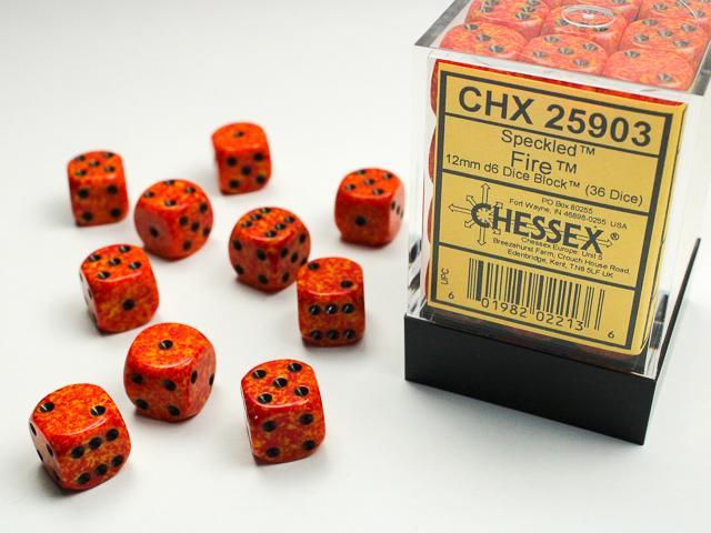 Chessex - Speckled 12mm D6 (36 Dice) [Choose A Color]