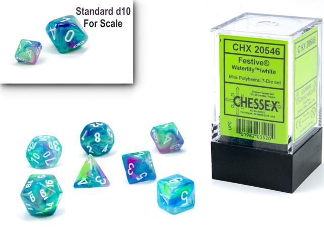 Chessex - Festive Mini-Polyhedral 7-Die Set [Choose A Color]