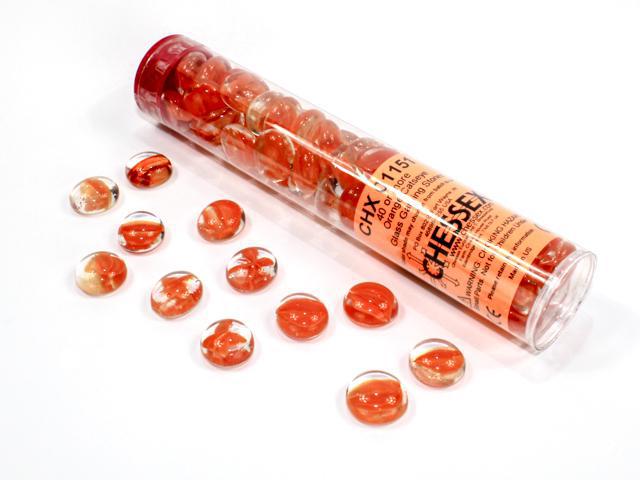 Chessex - Glass Gaming Stones Catseye 40 or More [Choose A Color]