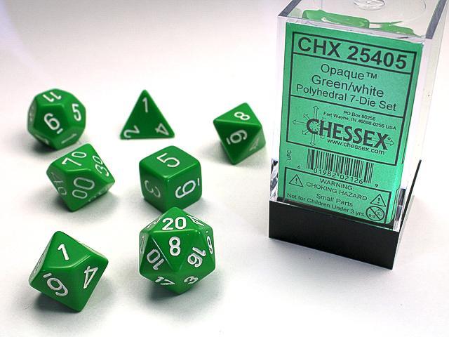 Chessex - Opaque Polyhedral 7-Die Set [Choose A Color]