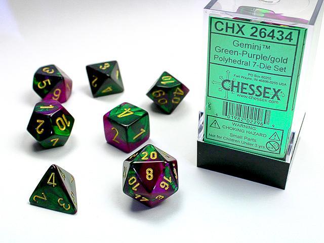 Chessex - Gemini Polyhedral 7-Die Set [Choose A Color]