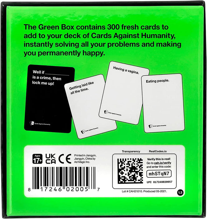 Cards Against Humanity: Green Box