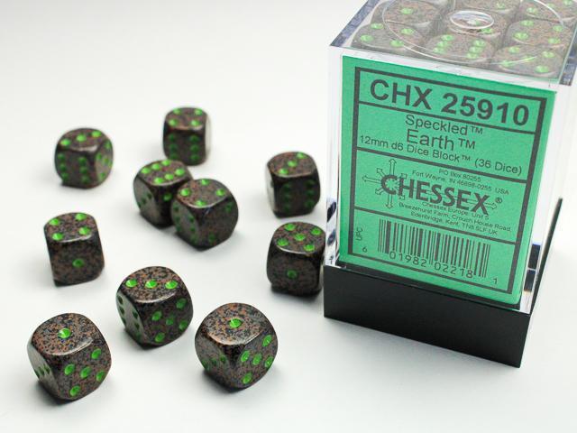 Chessex - Speckled 12mm D6 (36 Dice) [Choose A Color]