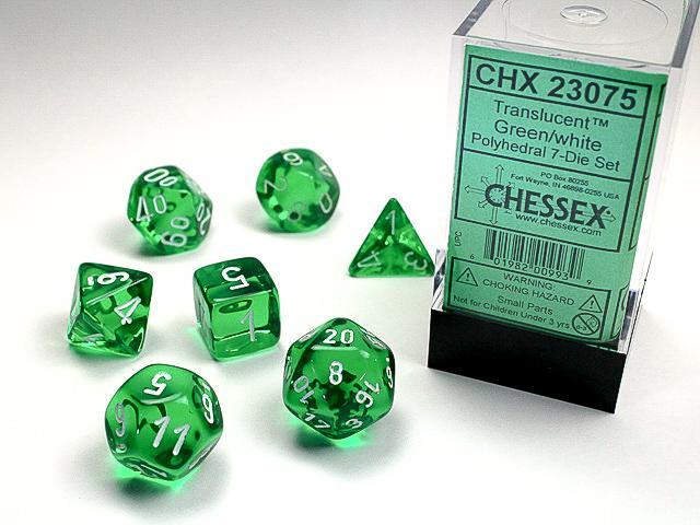 Chessex - Translucent Polyhedral 7-Die Set [Choose Color]