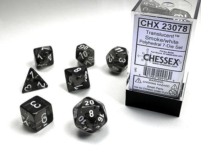 Chessex - Translucent Polyhedral 7-Die Set [Choose Color]