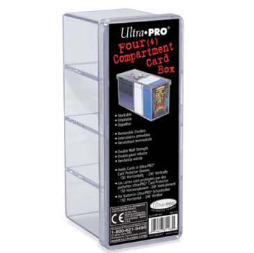 Ultra Pro - Four Compartment Clear Card Box