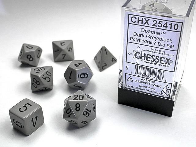 Chessex - Opaque Polyhedral 7-Die Set [Choose A Color]