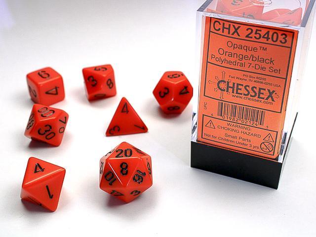 Chessex - Opaque Polyhedral 7-Die Set [Choose A Color]