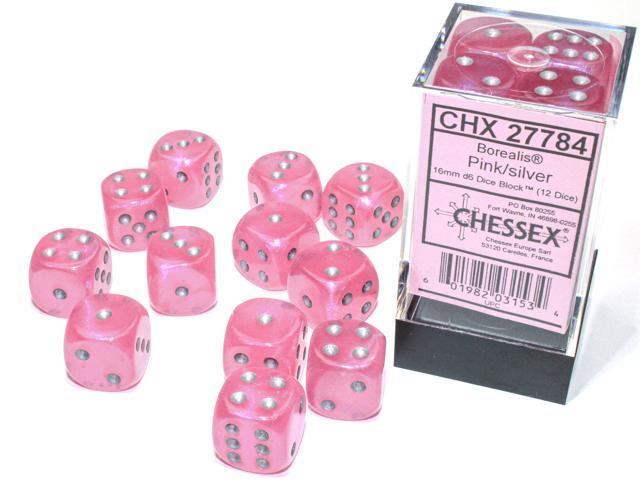 Chessex - Luminary 16mm d6 Dice Block (12 dice) [Choose A Color]