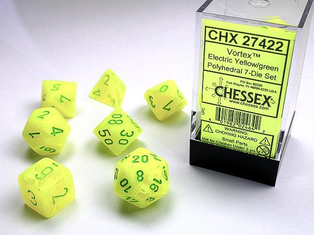 Chessex - Vortex Polyhedral 7-Die Set [Choose Color]