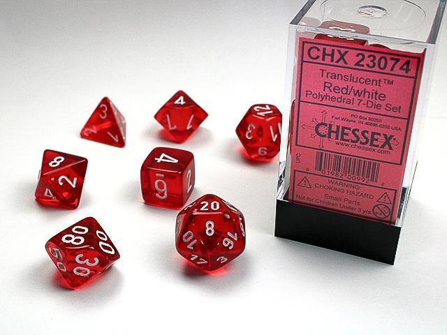 Chessex - Translucent Polyhedral 7-Die Set [Choose Color]