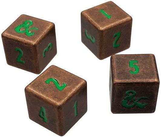 Heavy Metal - Dungeons & Dragons D6 Dice Set (4 Dice) [Choose A Color]