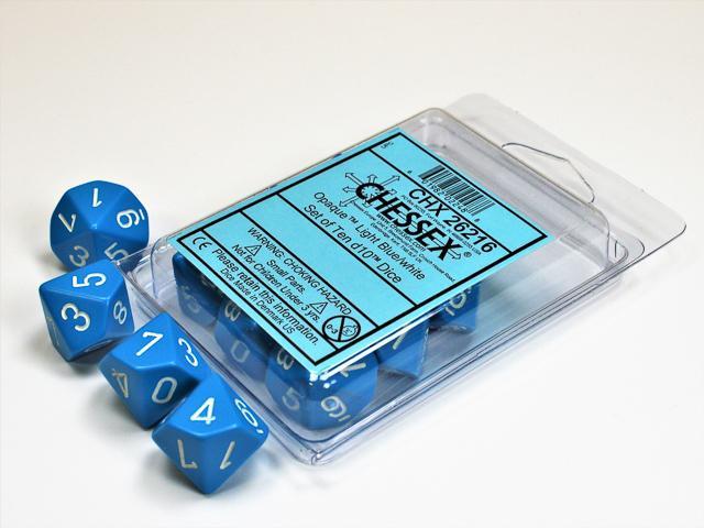 Chessex - Opaque Set of Ten D10 Dice [Choose A Color]