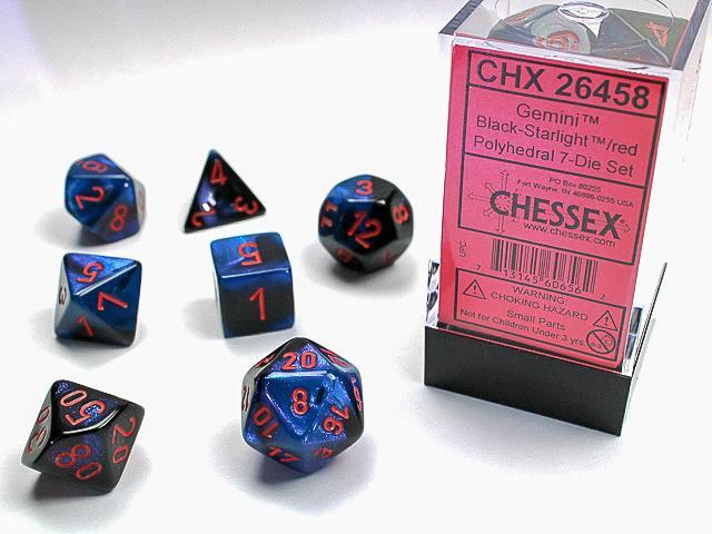 Chessex - Gemini Polyhedral 7-Die Set [Choose A Color]