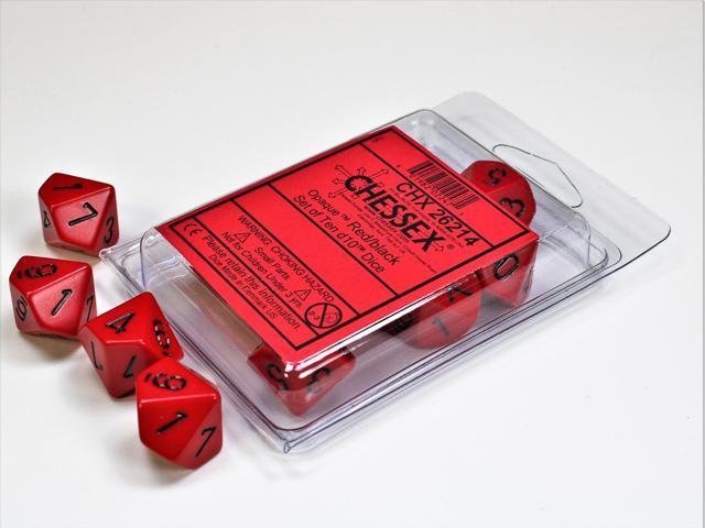 Chessex - Opaque Set of Ten D10 Dice [Choose A Color]