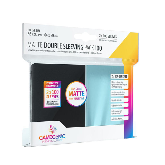 Gamegenic - Matte Double Sleeving Pack 100 [Choose A Color]