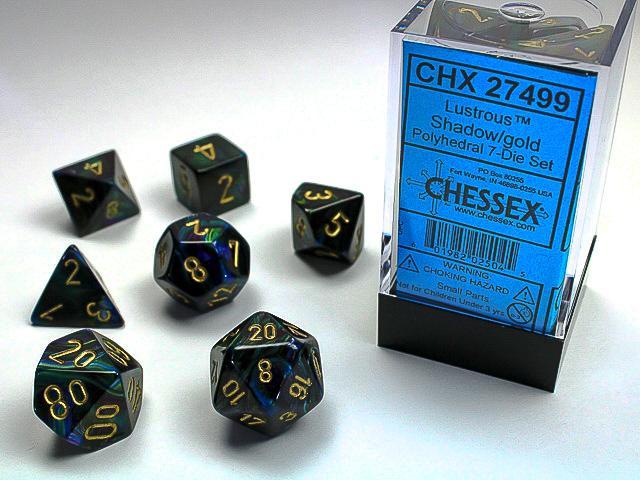 Chessex - Lustrous Polyhedral 7-Die Set [Choose A Color]