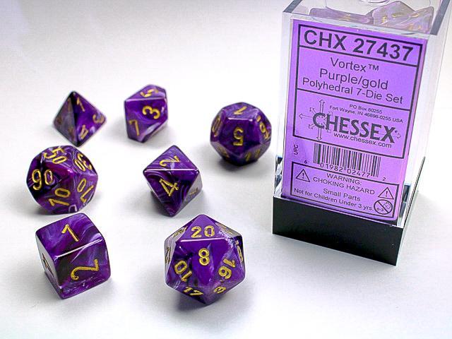 Chessex - Vortex Polyhedral 7-Die Set [Choose Color]