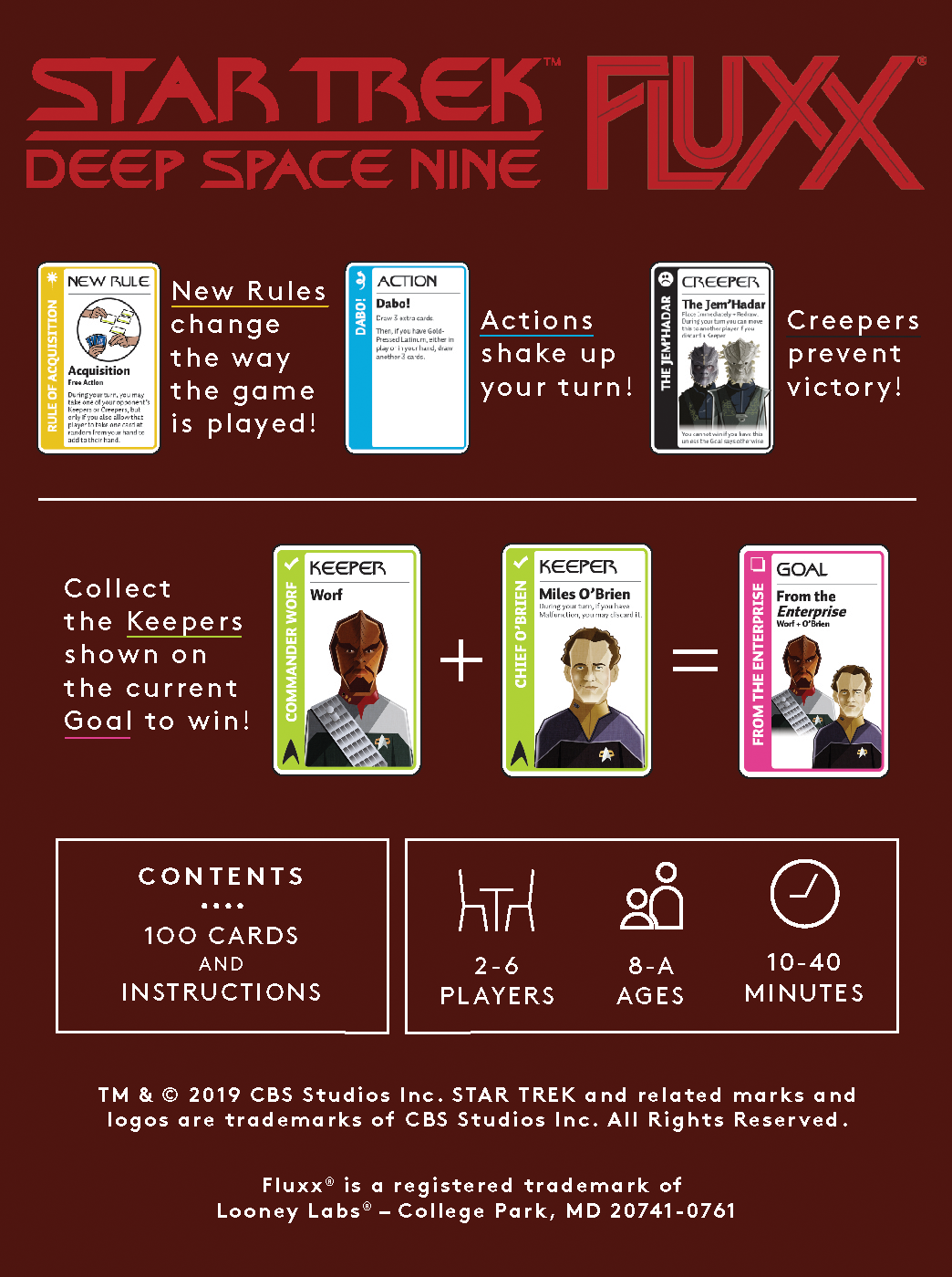 Star Trek DS9 Deep Space Nine Fluxx