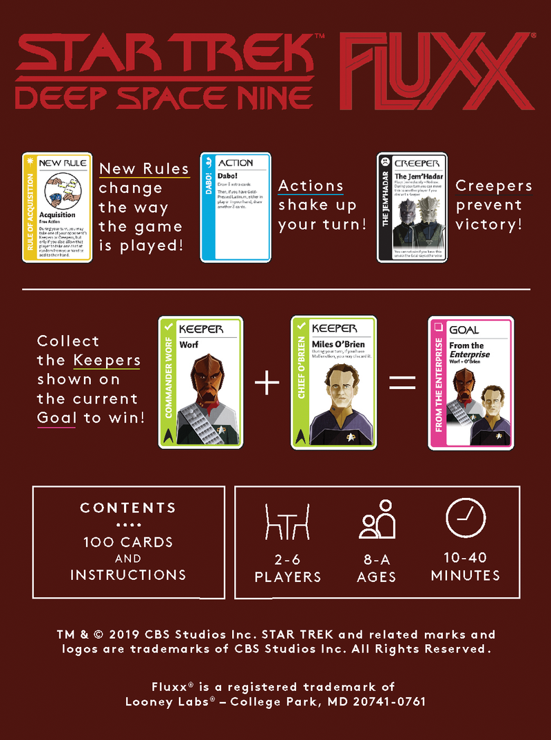 Star Trek DS9 Deep Space Nine Fluxx