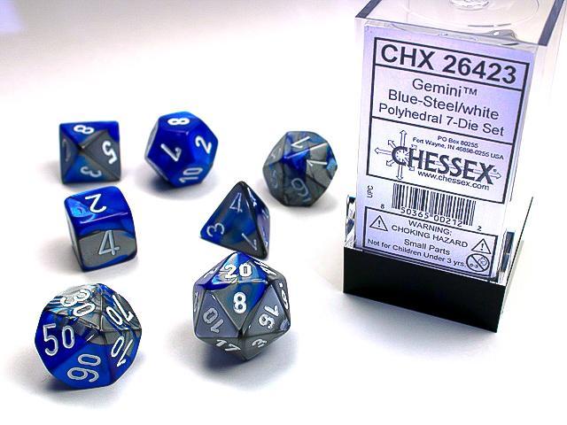 Chessex - Gemini Polyhedral 7-Die Set [Choose A Color]