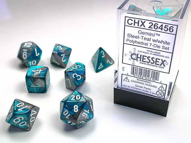 Chessex - Gemini Polyhedral 7-Die Set [Choose A Color]