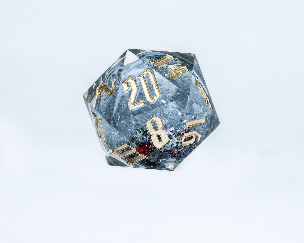 Sirius Dice - Sharp Edged 54mm D20 Snow Globe [Choose Color]