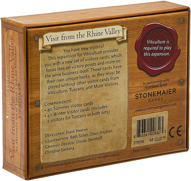 Viticulture Visit From The Rhine Valley - Alternate Set Of Visitor Cards